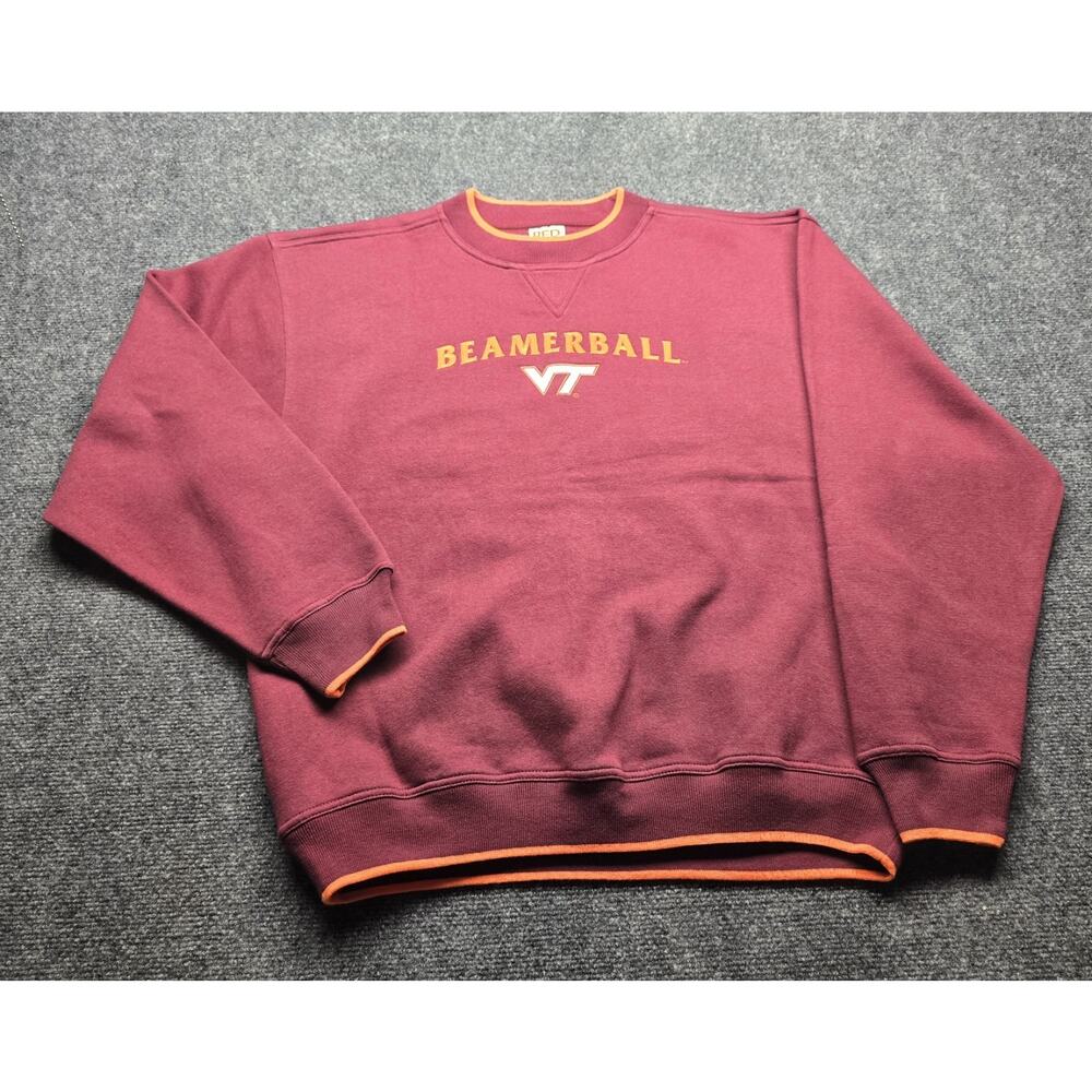 Virginia Tech Hokies Red Oak Frank Beamer Beamerball Sweatshirt Football LARGE